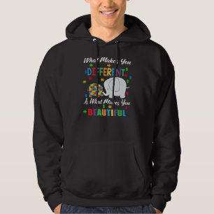 Sudadera Qué te hace diferente madre elefante de autismo in