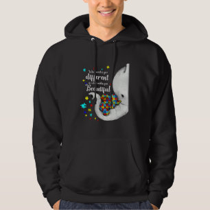 Sudadera Qué te hace diferente mamá elefante autismo hijo