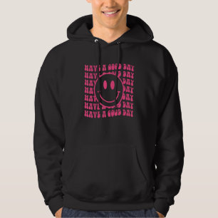 Sudadera Que Tengas Un Buen Día Retro Cara Sonriente Estéti