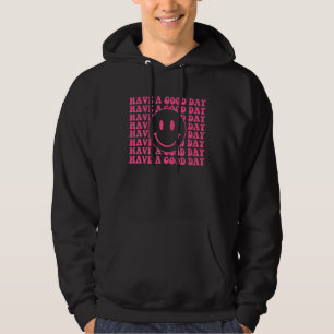 Sudadera Que tengas un buen día sonriente retro cara feliz