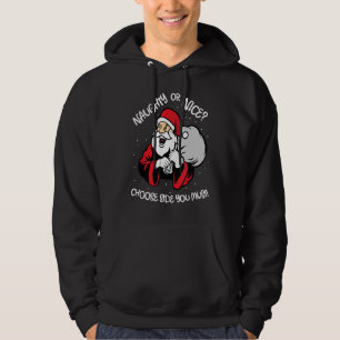 Sudadera Qué travieso Papá Noel X Mas Humor Gracioso Christ