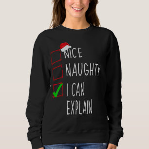 Sudadera Qué travieso puedo explicar a los Navidades de Xma