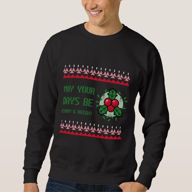 Sudadera Que tus días sean Navidades amables y brillantes (Anverso)