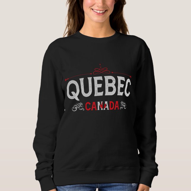 Sudadera Quebec Canada Quebec Souvenir De Quebec (Anverso)