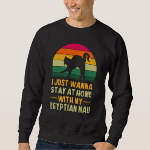 Sudadera Quédate en casa con mi humor de mamá, un gato grac