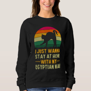 Sudadera Quédate en casa con mi humor de mamá, un gato grac