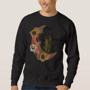 Sudadera Quédese salvaje Moon Child Cactus Western Retro Co