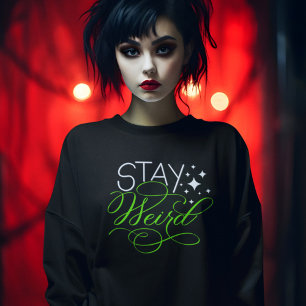 Sudadera Quédese Weird Geek, Nerd, Introvert