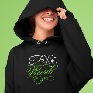 Sudadera Quédese Weird Geek, Nerd, Introvert