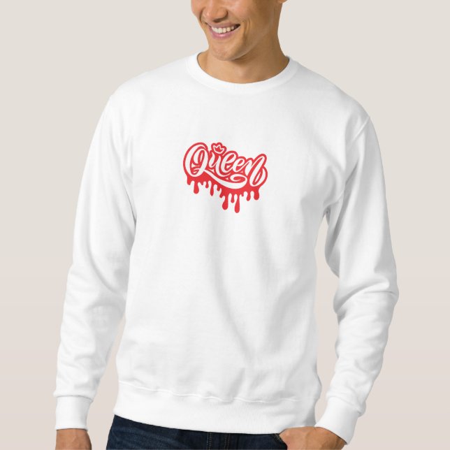 Sudadera Queen Design – Elegant Royal Crown Typography for  (Anverso)