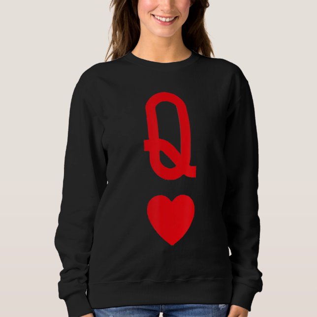 Sudadera Queen of Hearts Matching Couple Saint Valentine's  (Anverso)
