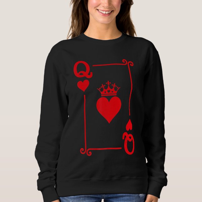 Sudadera Queen of Hearts Matching Couple Saint Valentine's  (Anverso)