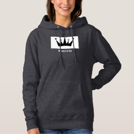 Sudadera Queen Personalizado Textos Crown Hoodie DarkGrey S