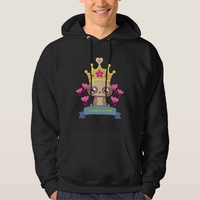 Sudadera Queen Sloth adorable (Anverso)