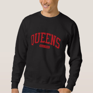 Sudadera Queens New York NY College University Style Red
