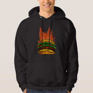 Sudadera Quemador de fuego, hamburguesa y hamburguesa