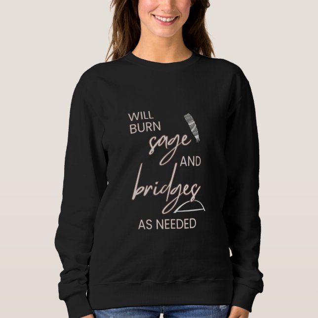 Sudadera Quemará salvia y puentes (Anverso)