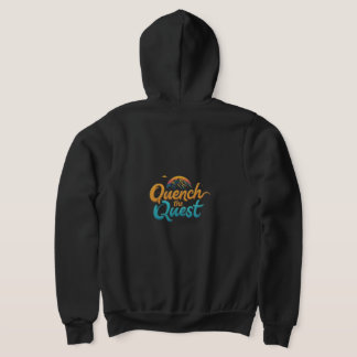 Sudadera "Quench the Quest", camiseta con capucha azulada
