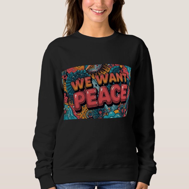 Sudadera Queremos Paz (Anverso)