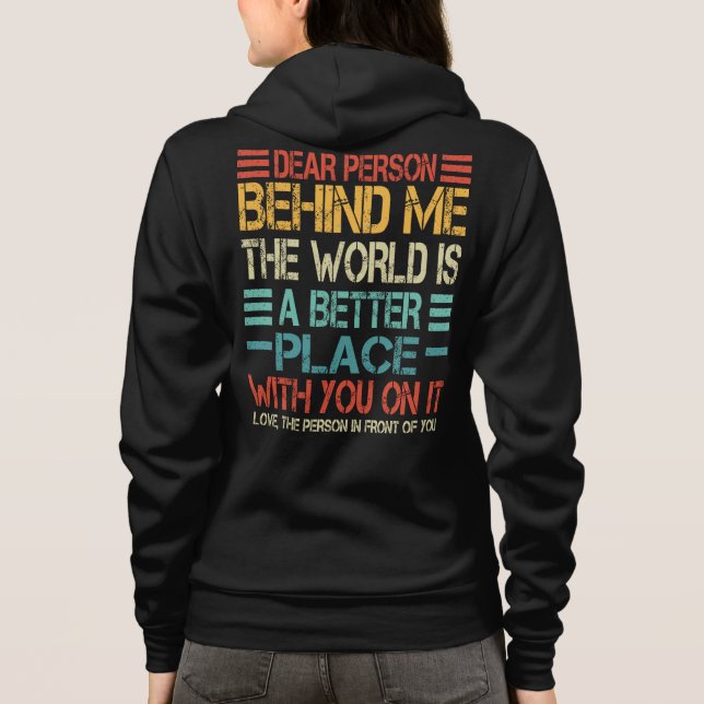 Sudadera Querida persona detrás de mí Full Zip Hoodie (Reverso)