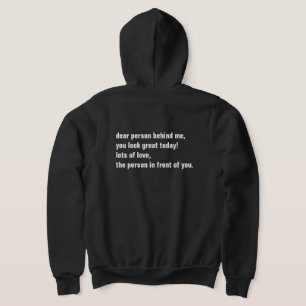 Sudadera querida persona detrás de mí, ¡te ves genial hoy!