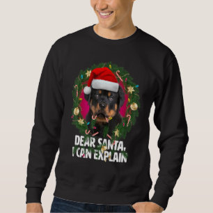 Sudadera Querida Santa Cute Rottweiler Puppy Naughty por Ch