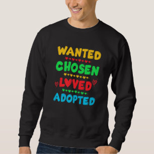 Sudadera Querido Elegido Amado Adoptado Adorable Día de la 