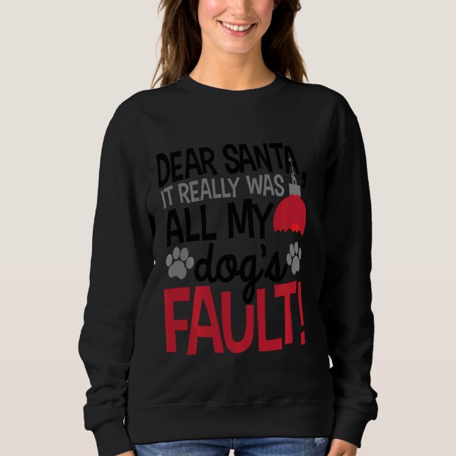 Sudadera Querido Papá Noel, de verdad eran todos mis perros (Anverso)