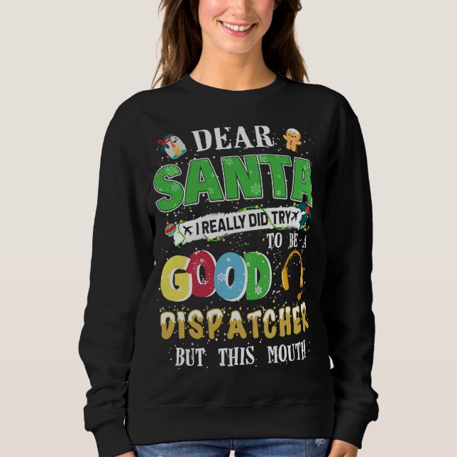 Sudadera Querido Papá Noel De Verdad Traté De Ser Buen Disp (Anverso)