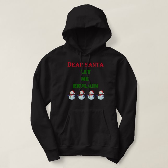 Sudadera Querido Papá Noel, déjenme explicarles a los graci (Diseño del anverso)