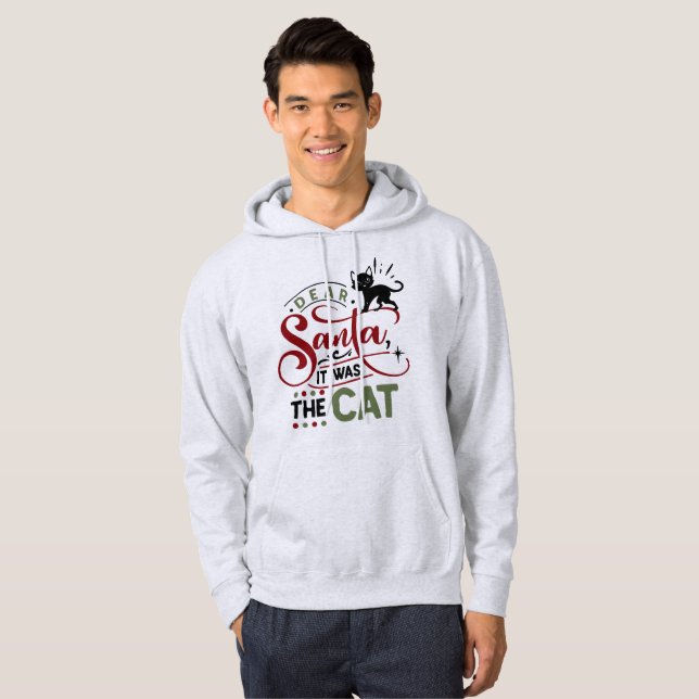 Sudadera Querido Papá Noel, Era El Gato - Navidades Gracios (Anverso completo)