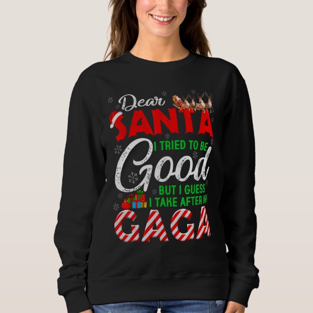 Sudadera Querido Papá Noel Intenté Ser Bueno, Pero Me Encar (Anverso)