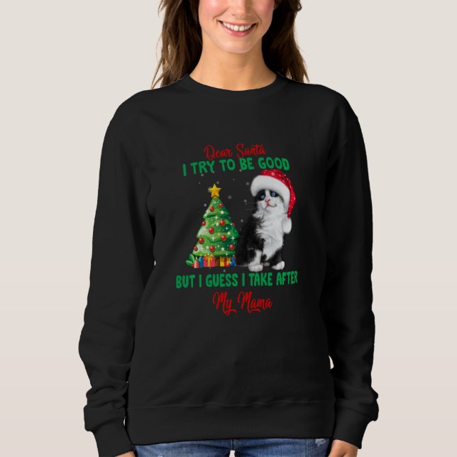 Sudadera Querido Papá Noel Intento Ser Bueno, Pero Supongo  (Anverso)
