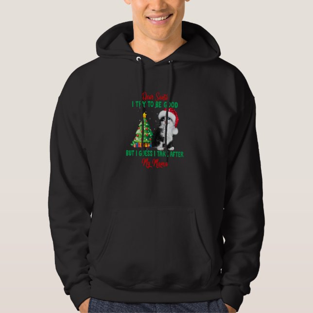 Sudadera Querido Papá Noel Intento Ser Bueno, Pero Supongo  (Anverso)