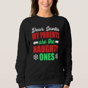 Sudadera Querido Papá Noel, mis padres son los malvados que