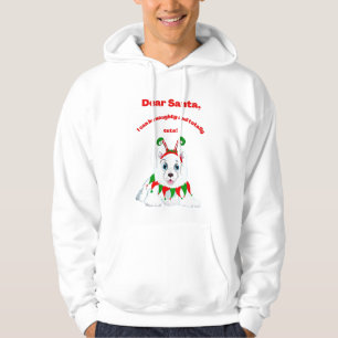Sudadera Querido Papá Noel, puedo ser travieso y dulce capu