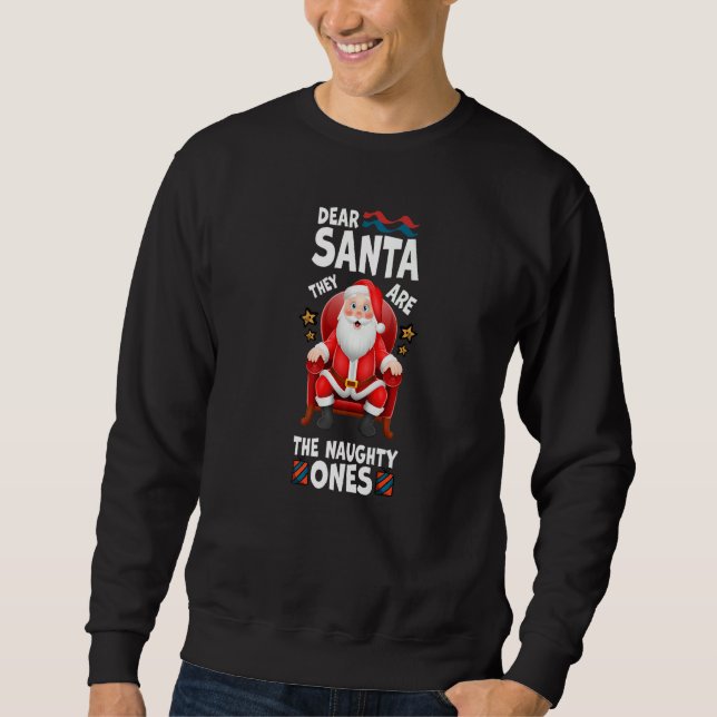 Sudadera Querido Papá Noel, son los traviesos (Anverso)