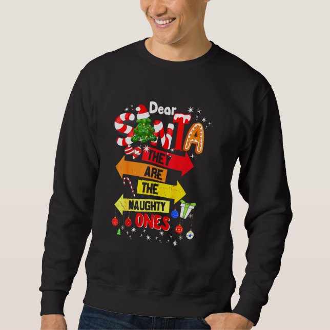 Sudadera Querido Papá Noel, son los traviesos Cristo gracio (Anverso)