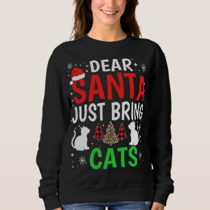 Sudadera Querido Papá Noel, trae gatos a Navidades gracioso