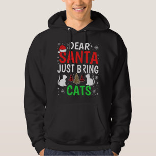 Sudadera Querido Papá Noel, trae gatos a Navidades gracioso