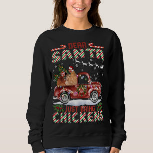 Sudadera Querido Papá Noel Traiga Pollos Santa Granja Tregu
