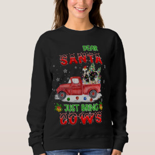 Sudadera Querido Papá Noel Traiga Vacas Santa Granja Camión