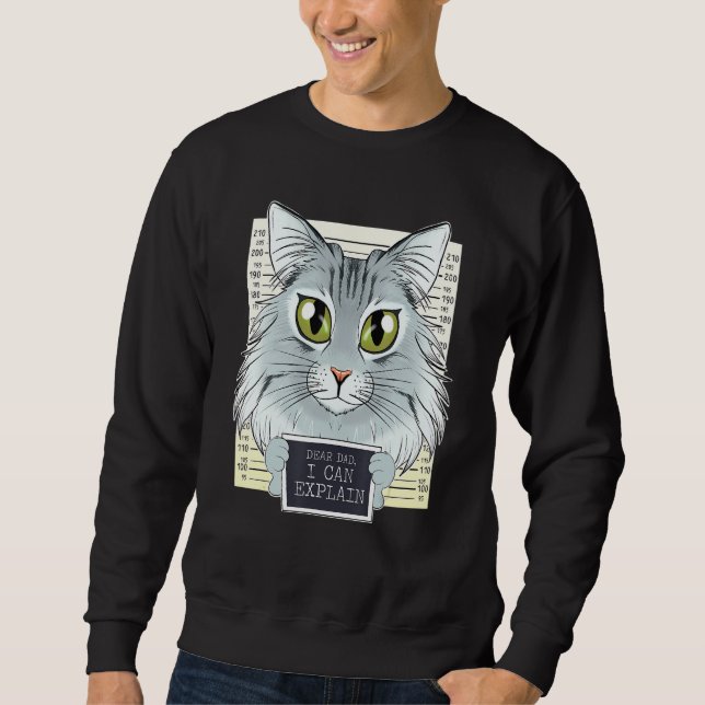 Sudadera Querido papá, puedo explicarle que soy un gato nor (Anverso)