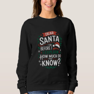 Sudadera Querido Santa Antes de que te explique ¿Cuánto sab