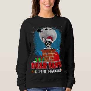 Sudadera Querido Santa Define Naughty Chihuahua Perro Graci