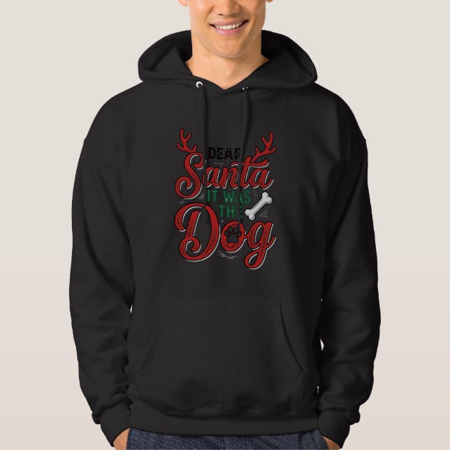Sudadera Querido Santa Fue El Perro Camiseta De Navidad Dis (Anverso)