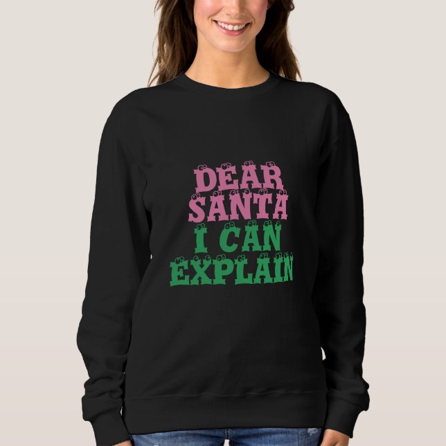 Sudadera Querido Santa, puedo explicar a Navidades gracioso (Anverso)
