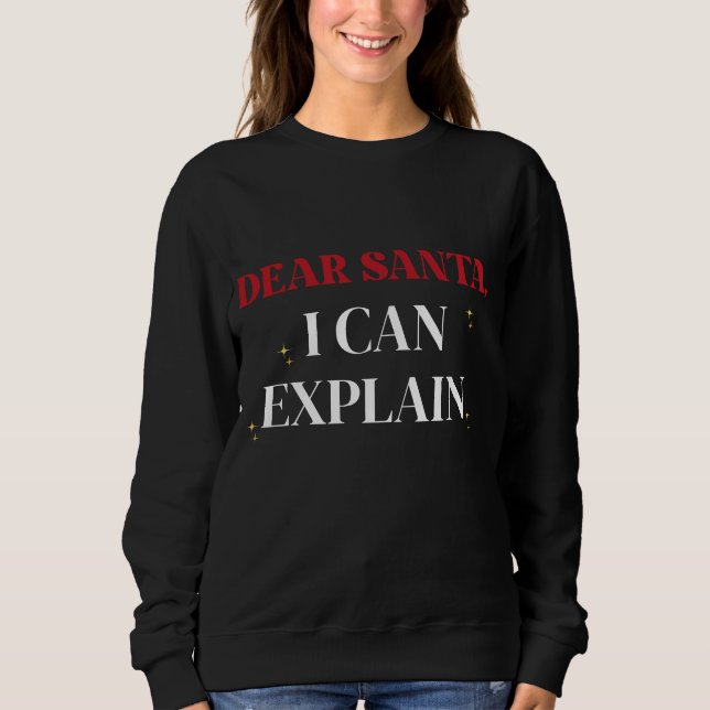 Sudadera Querido Santa Puedo Explicar Camiseta Divertida de (Anverso)