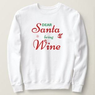 Sudadera 'Querido Santa, Trae Vino' Humor Alegría Divertido