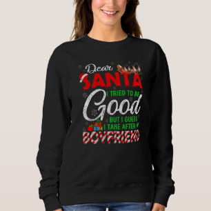 Sudadera Querido Santa, traté de ser bueno pero me parezco 